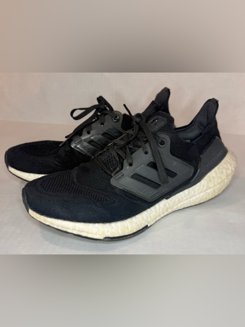 Adidas Women's Ultraboost 22 Running Shoe Black/Black/White Size 9.5